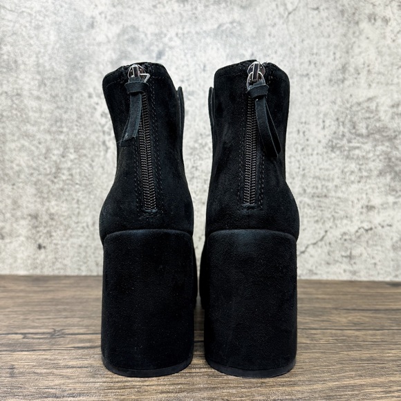 Steve Madden black suede Thrived ankle boots, black leather, size 8.5 - Picture 6 of 9